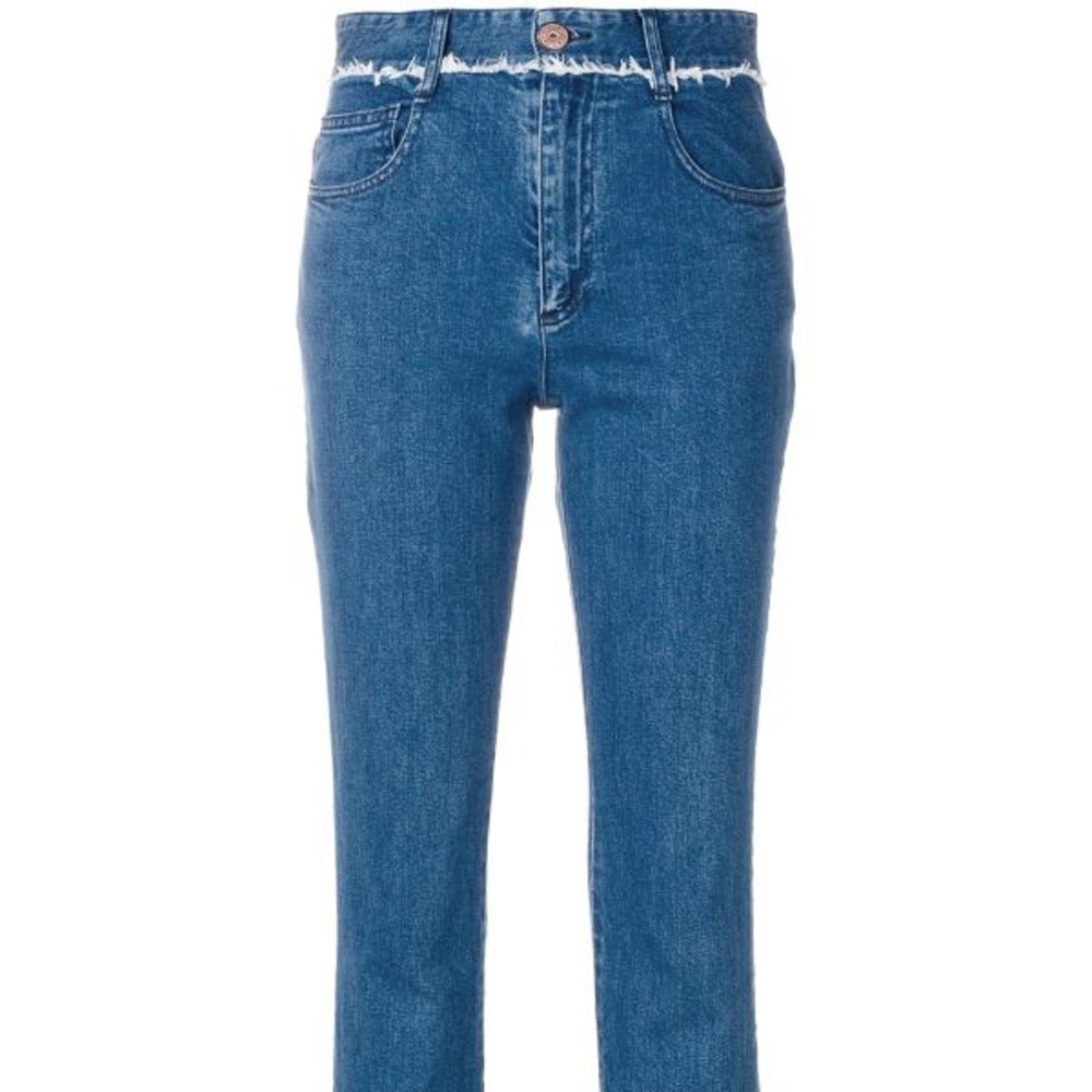 SEE BY CHLOE FRAYED TRIM JEANS